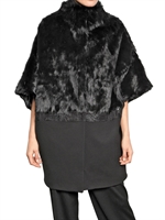 ANTONIO MARRAS - RABBIT FUR ON FELT CAPE FUR COAT