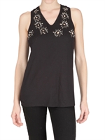 FELDER FELDER - BESTICKTES BAUMWOLL JERSEY TANK TOP