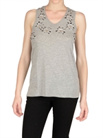 FELDER FELDER - BESTICKTES BAUMWOLL JERSEY TANK TOP