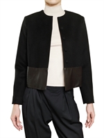 RAOUL - LEATHER TRIM WOOL CASHMERE CLOTH JACKET