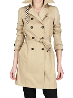 DAKS - STRETCH COTTON GABARDINE TRENCH COAT