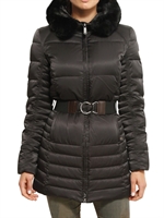 GEOSPIRIT SCI CHIC - LAPIN COLLAR MAT NYLON DOWN JACKET