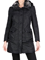 PEUTEREY - RABBIT FUR COLLAR NYLON DOWN JACKET