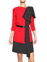 VIKTOR&ROLF - RÜSCHEN ZWEIFARBENES VISKOSE CADY KLEID