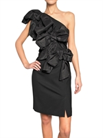 VIKTOR&ROLF - TAFFETTA MASCHE JERSEY WOLL KLEID