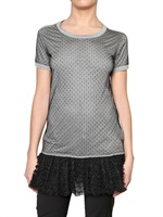 RED VALENTINO - TÜLL UND JERSEY KLEID