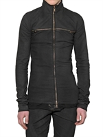 GARETH PUGH - CROSS ZIPPED STRETCH DENIM JACKET