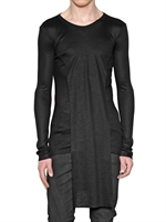GARETH PUGH - WOOL JERSEY LONG SLEEVED PANEL T-SHIRT
