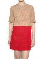 AU JOUR LE JOUR - ZWEI TON IN WOLL SPITZEN KLEID