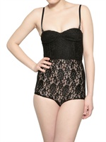 AU JOUR LE JOUR - WOOL LACE BUSTIER BODY