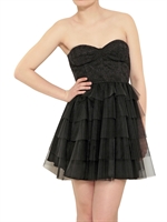 AU JOUR LE JOUR - WOLL SPITZE UND TÜLL BUSTIER KLEID