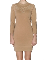 CARVEN - FLEECE UND SPITZEN KLEID