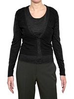 STEFFEN SCHRAUT - WOOL KNIT AND CHIFFON SWEATER