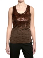 STEFFEN SCHRAUT - PAILLETTEN PERLEN JERSEY TOP