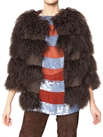 MAURIZIO PECORARO - WOOL CLOTH AND MONGOLIAN FUR COAT
