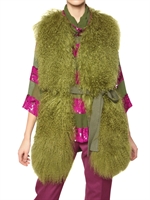 MAURIZIO PECORARO - MONGOLIAN FUR AND WOOL VEST FUR COAT