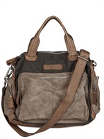 LIEBESKIND - WILDLEDER UND NYLON SCHULTER TASCHE