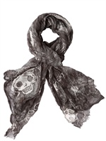 813 - MODAL AND CASHMERE BOW SKULL SCARF
