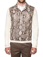 ROBERTO CAVALLI - DESERT SCHLANGENHAUT BAUMWOLL STRICK SWEATER
