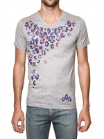 ROBERTO CAVALLI - GUM PAINT BEDRUCKTES JERSEY T-SHIRT