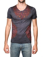ROBERTO CAVALLI - DARK ROSETTES BEDRUCKTES JERSEY T-SHIRT