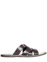 DOLCE & GABBANA - BOBBY CRISS CROSS LEATHER SANDALS