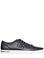 DOLCE & GABBANA - UK  LOGO PLAQUET PERFORATED SNEAKERS