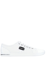 DOLCE & GABBANA - UK  LOGO PLAQUET PERFORATED SNEAKERS