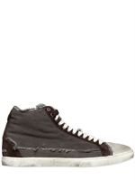 DOLCE & GABBANA - MALTA WASHED RAW CUT CANVAS SNEAKERS