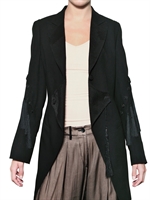 ANN DEMEULEMEESTER - FRANSEN MODAL UND BAUMWOLL JERSEY JACKE