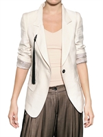 ANN DEMEULEMEESTER - SEERSUCKER VISKOSE JACKE