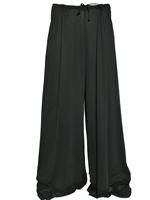ANN DEMEULEMEESTER - SEIDEN TÜLL AUF BAUMWOLL MODAL JERSEY HOSE