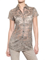 DOLCE & GABBANA - TRANSPARENTES VISKOSE SPITZEN HEMD