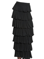 DOLCE & GABBANA - GESTUFTES MODAL JERSEY KLEID /MAXI ROCK