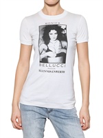 DOLCE & GABBANA - BELLUCCI PRINT COTTON JERSEY T-SHIRT