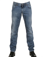 DOLCE & GABBANA - 18CM DISTRESSED 12 GOLD JEANS