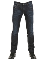 DOLCE & GABBANA - 17CM STRETCH DENIM SKINNY GOLD JEANS