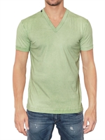 DOLCE & GABBANA - V-AUSSCHNITT PASTEL JERSEY T-SHIRT