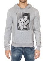 DOLCE & GABBANA - FELPA IN JERSEY CON CAPPUCCIO STAMPA MARLON BRANDO