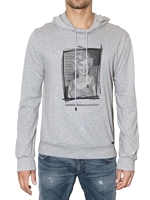 DOLCE & GABBANA - FELPA IN JERSEY CON CAPPUCCIO STAMPA MARILYN MONRO