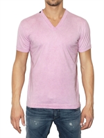 DOLCE & GABBANA - V-AUSSCHNITT PASTEL JERSEY T-SHIRT
