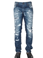 DOLCE & GABBANA - 19CM DESTROYED DENIM GOLD FIT JEANS