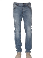 DOLCE & GABBANA - 17CM STRETCH DENIM SKINNY GOL JEANS