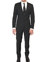 DOLCE & GABBANA - STRETCH WOLL BLEND CANVAS ANZUG