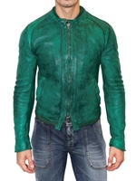 DOLCE & GABBANA - DYED WASHED NAPPA LEDER JACKE