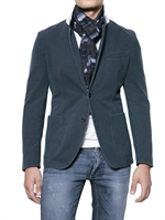 DOLCE & GABBANA - GIACCA IN COTONE PIQUET STRETCH LAVATO