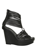 ANN DEMEULEMEESTER - ZEPPE IN PELLE CON LISTINI 120MM