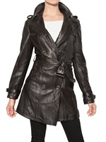 BURBERRY BRIT - IVERDOWN NAPPA LEATHER TRENCH COAT