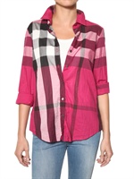 BURBERRY BRIT - GIANT EXPLODED KARIERTES BAUMWOLL VOILE HEMD