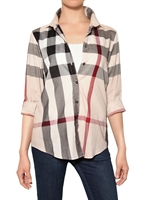 BURBERRY BRIT - GIANT EXPLODED KARIERTES BAUMWOLL HEMD